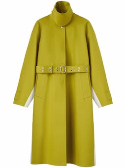 Green velvet trench coat classic