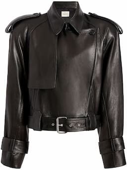 Black leather jacket